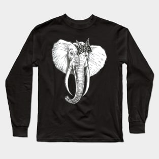 elephant and butterfly Long Sleeve T-Shirt